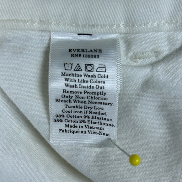 Everlane The Utility Barrel Pant High-Rise Crop Bone White Stretch Grunge Sz 0 - Picture 14 of 15